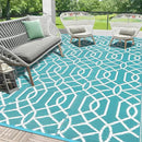 HEBE Outdoor Rug Waterproof 8x10, Reversible Plastic Straw Rug RV Camping Rug, Indoor Outdoor Patio Mat Clearance, Outside Carpet for Porch,Deck,Camper,Balcony,Backyard,Picnic by GreenHaven Gardens