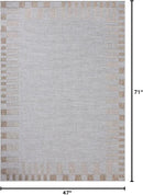 Loloi Amber Lewis Topanga Collection TOP-08 Silver/Natural 3'-11" x 5'-11" Indoor/Outdoor Accent Rug by CozyNest Decor