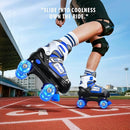 Adjustable Quad Skates for Kids, Teens, and Adults – Light-Up Wheels – Comfortable Fit, Secure Closure, Indoor and Outdoor Roller Skates for Boys and Girls by TinyTreasures Baby Boutique