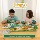 BONNYCO Animal Toys for Kids Painting Kit with 16 Figurines Animal Kids Crafts 4-8 with Glow in The Dark, Safari Gifts for Boys and Girls | Boy Toys 3 4 5 6 7 8 9 10 Years Old Birthday Christmas by TinyTreasures Baby Boutique