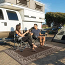 GENIMO Outdoor Rug Waterproof for Patio Decor, 3'x5' Foldable Reversible Plastic Straw Carpet for Porch, Outside Area Mat for Entryway, Rv, Deck, Picnic, Camper, Balcony, Beach, Coffee & Beige by CozyNest Decor