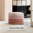 Anji Mountain 20"x20"x20" Handmade & Handcrafted Ottoman Pouf Comfortable Pouf Ottoman Foot Rest & Home Décor Accent for Living Room, Bedroom, Nursery, Kids Room, Patio by CozyNest Decor