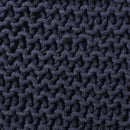 REDEARTH Square Hand Knitted Pouf - Foot Stool Ottoman Coffee Table - Cotton Cord Boho Pouffe - Poof Accent Footrest for Living Room - Bedroom - Library (16" x 16" x 16") - Navy Blue by CozyNest Decor