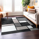 Rugshop Contemporary Modern Boxes for Home Office,Living Room,Bedroom,Kitchen Non Shedding Square Area Rug 6'6" x 6'6" Gray by TinyTreasures Baby Boutique