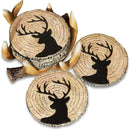 Deer Antlers Coaster Set of 6 – Handcrafted Deer Antler Decor and Man Cave Gifts for Men - 6 Full Size Deer Antlers Coasters for Man Cave Décor by CozyNest Decor