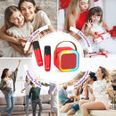 Mini Karaoke Machine for Kids Adults, Portable Karaoke Microphone Singing Speaker Bluetooth Karaoke Player with 2 Wireless Mic, Birthday Gifts for Girls Boys 4-12 Year Old, Family Home Party(Red) by TinyTreasures Baby Boutique