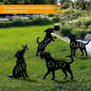 4 Pack Dog Metal Garden Decorative Stakes, Weather Proof Puppy Silhouette Statues for Yard, Patio,Outdoor Decor for Dog Lovers and Pet Owners by CozyNest Decor