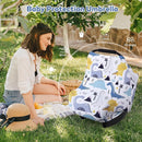 Rquite All-in-1 Car Seat Cover Baby, Carseat Covers for Girl Boy, Stretchy Soft Infant Car Seat Cover, Multi-use Baby Carrier Cover, Car Seat Canopy, Stroller Sun Shade, Nursing Breastfeeding Cover by TinyTreasures Baby Boutique