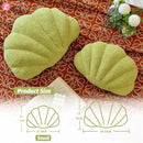 Green Seashell Throw Pillows, Shell Shaped Throw Pillows, 13 Inch Soft Home Decorative Pillow Plush Cushion for Bed Couch Living Sofa Room Decor Accent Throw Pillow by CozyNest Decor