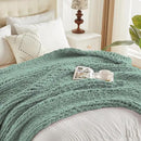 Carriediosa Chunky Knit Throw Blanket 50" X 60", 100% Hand Made Large Chenille Loop Yarn Soft Fluffy Throws for Couch Sofa Bed, Big Crochet Cozy Heavy Thick Cable Woven Blanket, Sage Green by CozyNest Decor