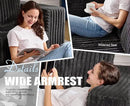 Modular Sectional Sofa 3-Seater Modular Couch with Deep Seat Memory Foam Cloud Chair with Pillows Oversized Sectional Sofa for Living Room Bedroom (Strip Grey, 3-Seater) by CozyNest Decor