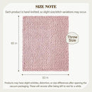 Carriediosa Chunky Knit Throw Blanket 50" X 60", 100% Hand Made Large Chenille Loop Yarn Soft Fluffy Throws for Couch Sofa Bed, Big Crochet Cozy Heavy Thick Cable Woven Blankets, Dusty Pink by CozyNest Decor