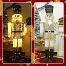 61Inch Nutcracker Christmas Decor Outdoor with LEDs 5 Feet Lighted Large Nutcracker Lighted Christmas Decorations Outdoor with Stakes & Zip Ties for Xmas Yard, Porch, Lawn by CozyNest Decor