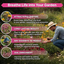 Organo Republic 21 Annual Wildflower Seeds Mix for Indoor & Outdoors. 100,000+ Non-GMO, Heirloom Wildflower Garden Seeds, 4oz Packet for Growing Wild Flowers to Attract Bees, Butterflies & Birds by GreenHaven Gardens