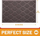 Door Mat Outdoor, 24x36, Welcome Mats for Entryway, Front Doormat for Home Entrance, Indoor Floor Mat, Durable, Non-Slip, Boot Scraper, Catches Muddy and Dirt(Brown) by CozyNest Decor