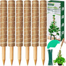 EAONE Moss Pole 96 Inch, 6 Pack 16" Monstera Plant Support for Climbing Potted Live Plants Indoor, Stackable Coco Coir Moss Sticks Monstera Stakes for Pothos Philodendron, with Garden Labels & Ties by GreenHaven Gardens