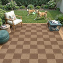 Lahome Checkered Easy Jute Living Room Rugs, 5x7 Large Dining Room Office Carpet Farmhouse Washable Area Rug, Checkerboard Neutral Non Slip Indoor Outdoor Carpet for Bedroom Entry Patio by CozyNest Decor