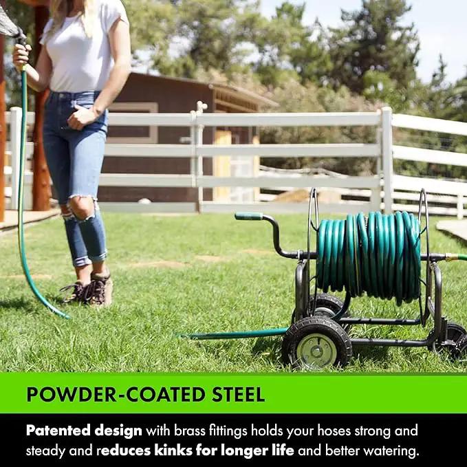 Yard Butler Hose Reel Cart - Heavy Duty Metal with Wheels for Gardens, Lawns, and Outdoor Use, 400 ft, photo 6 of 7
