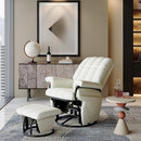 AODAILIHB Swivel Glider Recliner with Ottoman, 360 Rocking Chair with Foot Rest Recliner Chair Indoor Rocking Chair with Side Pockets Nursery Chairs for Living Room, Bedroom, Office (White) by TinyTreasures Baby Boutique