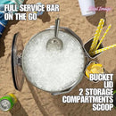 Large Insulated Ice Bucket with Lid – Stainless Steel Ice Bucket and Scoop – Ice Buckets for Parties, Bars – Ice Bucket with Lid and Scoop – Outdoor Ice Bucket, Cocktail Use (White) by CozyNest Decor