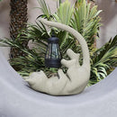 Solar Cat Garden Statue 10 Inch Porch Patio Decor for Outside Yard Decoration Outdoor Unique Housewarming Gardening Birthday Gifts for Cat Lovers Women Grandma