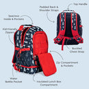 Bentgo Kids 2-in-1 Backpack & Insulated Lunch Bag - Durable 16” Backpack & Lunch Container in Unique Prints for School & Travel - Water Resistant, Padded & Large Compartments (Rocket) by TinyTreasures Baby Boutique