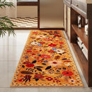 Runner Rug for Hallways Kitchen Rug Non Slip 2'6''x8' Washable Runner Rugs with Rubber Backing Soft Floral Carpet Runner for Hallways, Kitchen, Laundry, Bedroom, Bathroom(Yellow) by CozyNest Decor