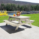 highwood Hometown Picnic Table, 6 Foot, Whitewash by GreenHaven Gardens