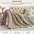 Carriediosa Chunky Knit Throw Blanket 60" X 80" Twin, 100% Hand Made Large Chenille Loop Yarn Soft Fluffy Throws for Couch Sofa Bed, Big Crochet Cozy Heavy Thick Cable Woven Blankets, Taupe by CozyNest Decor