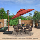 PURPLE LEAF 10ft Patio Umbrella Outdoor Round Umbrellas Large Cantilever Umbrella Windproof Offset Umbrellas Heavy Duty Sun Umbrella for Garden Deck Pool Patio, Brick Red by GreenHaven Gardens