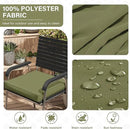 Patio Chair Cushions 17 X 16 X 3 Inch Waterproof Outdoor Seat Cushions for Patio Furniture, Outdoor Sofa Couch Pads with Ties & Handle, Set of 2, Light Green by GreenHaven Gardens