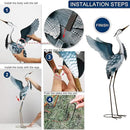 TERESA'S COLLECTIONS Garden Decor Blue Heron Yard Art,22.8-25" Large Metal Cranes Sculptures & Statues Decoy for Outdoor Indoor Decorations, Outside Patio, Pool, Lawn, Set of 2, Spring,Gift for Mom by GreenHaven Gardens