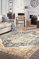 Keen Home Design 4x6 Rug - Machine Washable Area Rug with Non-Slip Backing, Ideal for Living Room, Dining Room, Bedroom - Vintage, Easy Clean, Durable, Low Pile Rug - (4' x 6') by CozyNest Decor