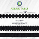 J&B XpandaHose 50ft Expandable Garden Hose with Holder - Heavy Duty Superior Strength 3750D - 4 -Layer Latex Core - Extra Strong Brass Connectors and 10 Spray Nozzle w/Storage Bag (Black 50) by GreenHaven Gardens