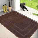 PURRUGS Dirt Trapping Door Mat 34" x 59", Non-Slip/Skid Machine Washable Entryway Area Rug, Dog Doormat, Super Absorbent Welcome Mat for Muddy Wet Shoes and Paws, Brown by CozyNest Decor
