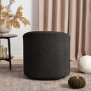 KINWELL 32" Wide Modern Boucle Swivel Barrel Chair, No Assembly Round Upholstered Swivel Accent Armchair for Living Room, Bedroom, Office (Black) by CozyNest Decor
