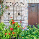 2 Pack Metal Garden Trellis 86.7" Black Fence Rustproof Garden Trellis for Climbing Plants Support Roses Flower Outdoor Lawn, Black by GreenHaven Gardens