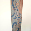 Wooden Surfboard Wall Decor Growth Chart - Surf Board Wall Decor for Kids Room, Wooden Growth Chart for Wall, Surfboard Wall Art, Surfboards for Decoration - Blue Wave (9.5"x 45") by TinyTreasures Baby Boutique