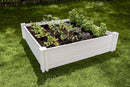 Vita Classic 4 Foot x 4 Foot x 11 inch White Vinyl Raised Modular Garden Bed, White, PVC, BPA and Pthalate Free, VT17108 by GreenHaven Gardens