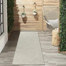 Nourison Positano Indoor/Outdoor Light Grey 2'2" x 12' Area Rug, Easy Cleaning, Non Shedding, Bed Room, Living Room, Dining Room, Backyard, Deck, Patio (2x12) by CozyNest Decor