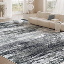 Washable Rug 8x10 Area Rugs for Living Room: Large Neutral Soft Rug Abstract Non Slip Low Pile Modern Carpet for Bedroom Kitchen Nursery Office Dining Room Indoor (Black, 8'x10') by TinyTreasures Baby Boutique