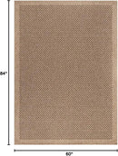 CAMILSON Easy Jute Rug 5x7, Indoor Outdoor Natural Color Fiber Area Rugs for Living Room Patio and Kitchen Rug, Sisal Boho Woven Design, Easy-Cleaning, Washable Outside Carpet Alfombras (5 x 7) by CozyNest Decor