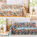 Boho Throw Blanket for Bed, 100% Cotton Soft Rustic Quilt Fall Blanket, 80"x90" Floral Printed Farmhouse Decor Bed Blankets, All Season Rustic Reversible Bohemian Throw Quilt by CozyNest Decor
