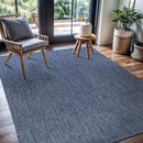 CAMILSON Outdoor Rug 10x14 Modern Area Rugs for Large Indoor and Outdoor Patios and Porches - Waterproof, Washable, Non-Shedding, Easy-to-Clean Outside Carpet (10 x 14, Solid - Navy Blue) by CozyNest Decor