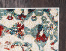 Unique Loom Rosso Collection Vintage, Geometric, Bohemian, Traditional, Distressed, Southwestern Area Rug, 2' 0" x 6' 0", Multi/Ivory by CozyNest Decor