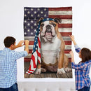 FLAGWIX English Bulldog House Flags, Dog Decor American Flag - 4th of July Decorations for Home, Yard, House Flag 30x40 - Patriotic Dog Decor, Double Sided, Heavy Duty Canvas Flag Indoor Outdoor by GreenHaven Gardens