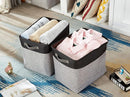 DECOMOMO Extra Large Storage Baskets 54.5L Fabric Storage Bins for Organizing Linen Closet, Toys, Nursery (Grey and Black, XXXL - 3 pack) by CozyNest Decor