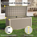 260 Gallon Outdoor Deck Box,Storage Lockable Waterproof Patio Furniture,Garden Tools,Cushions,Pool Accessories Outside Storage Resin Box(Grey) by GreenHaven Gardens