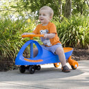 Wiggle Car Ride on Toy - Easy-to-Use Kid Car for Ages 3 Years and Up with No Batteries, Gears, or Pedals by Lil Rider (Blue/Orange), Large,Yellow / Black by TinyTreasures Baby Boutique