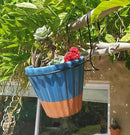 6 Pieces, 4 inches Iron hanging Flower Pot. Metal Plant Wall Hanger, Vertical Yard Garden. Planter Hook Ring, Rail Metal Fence. Indoor and Outdoor. Wire Trellis. Collapsible Bracket. (4 inches) by GreenHaven Gardens